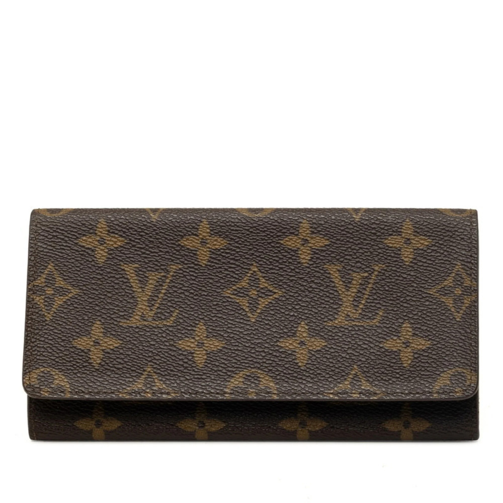 Louis Vuitton Monogram Porte Circle Bifold Wallet, M61820, Brown Leather, Wom...